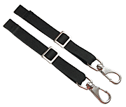 z005000<br />Karabiner strap big hook/pair, black<br />To add more instruments<br/>On demand possible with other smaler hooks.<br />Material: stainless steel <br />15.50 €<br /><br />